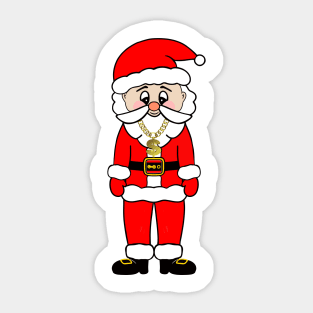 HIP Hop Funny Santa Clause Sticker